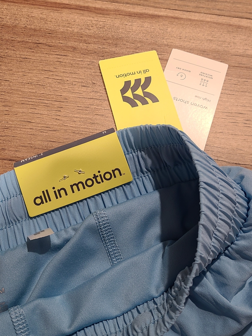 NEW WITH TAG! ALL IN MOTION Light Blue Athletic Shorts - Size Medium! - Picture 2 of 7